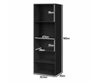 ALFORDSON Wardrobe Clothes Closet Storage Cabinet 5 Shelves Black