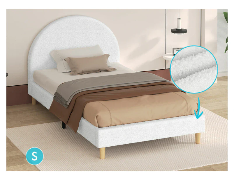 ALFORDSON Bed Frame Single Size Mattress Base Platform White