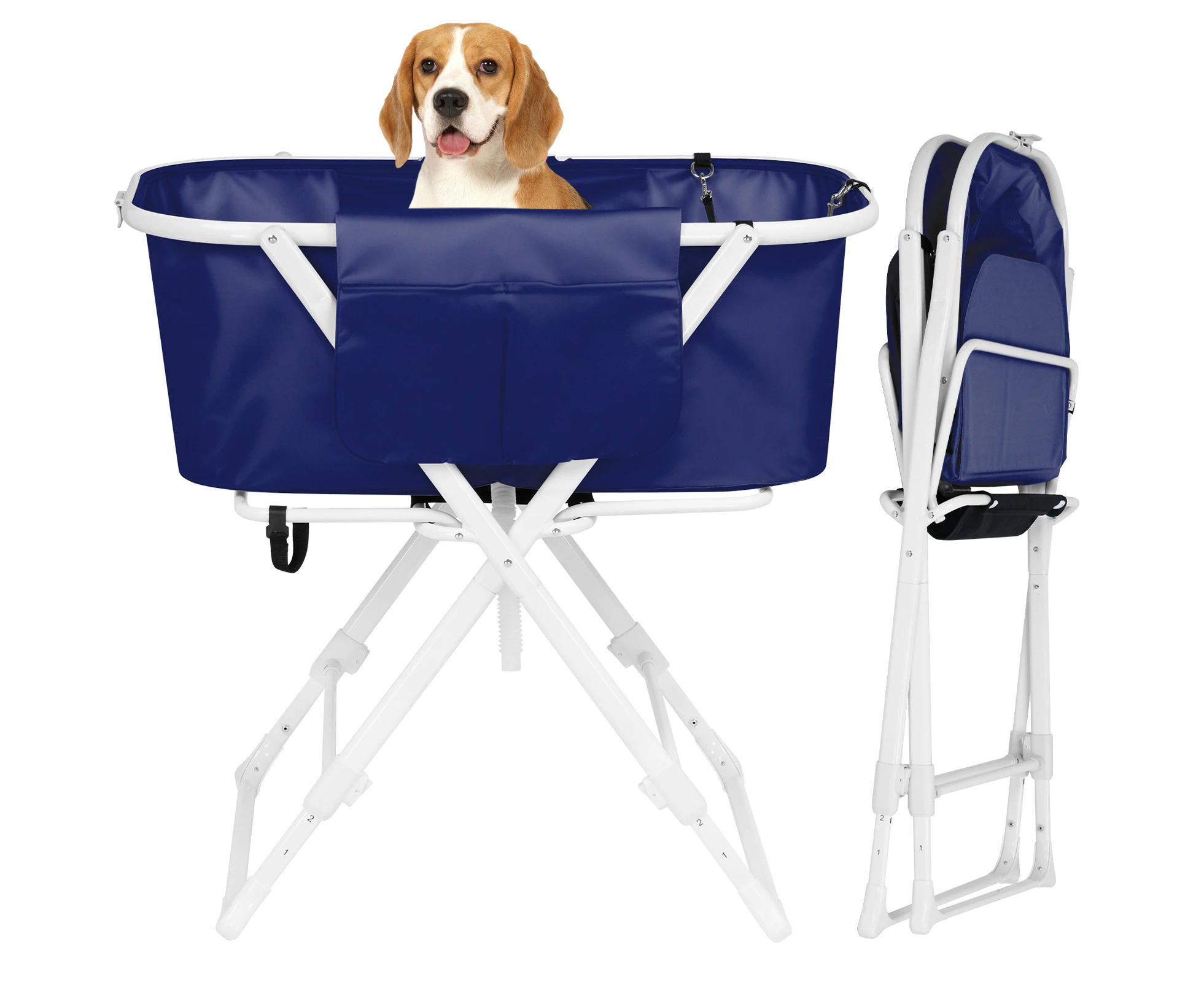 Advwin Dog Bathtub Pet Grooming Station Foldable Bathtub 5 Adustable Height