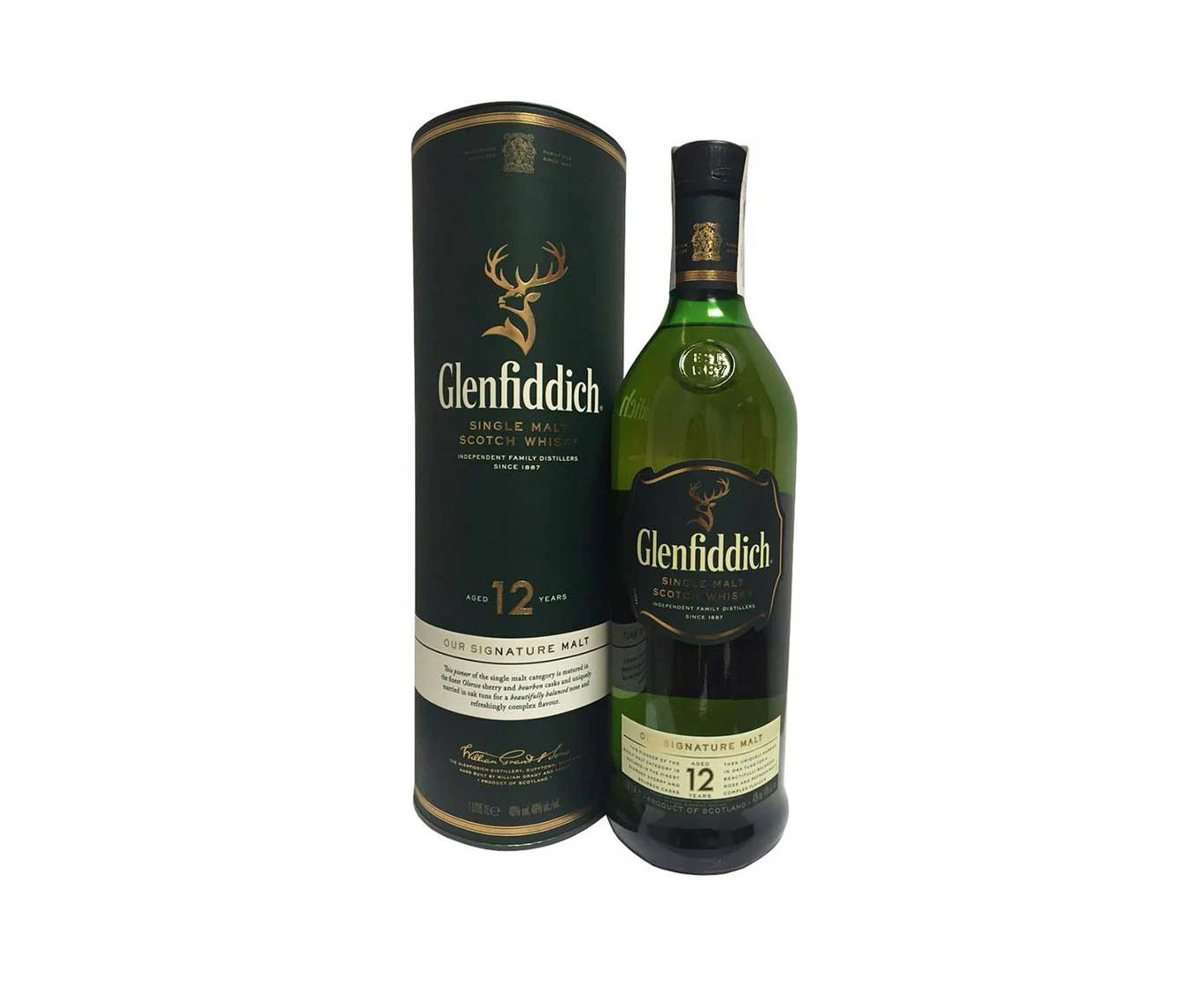 Glenfiddich 12 Year Old Single Malt Scotch Whisky BIGGER 1000 ml