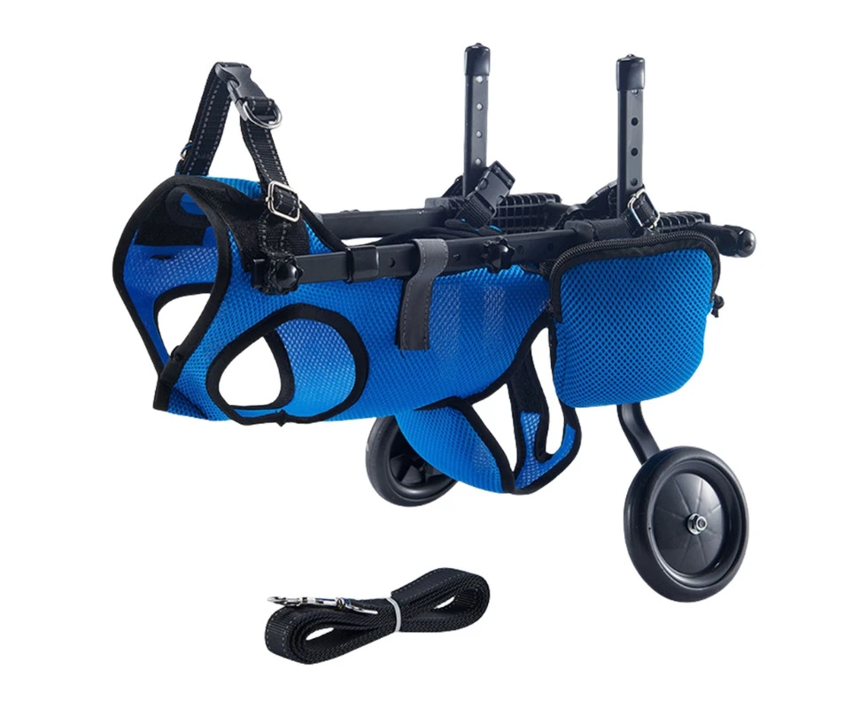 Regulable Dog Cart Wheelchairs Animal Exercise Wheelchairs Legs Walking Wheel for Post Surgeries Recovery-Blue