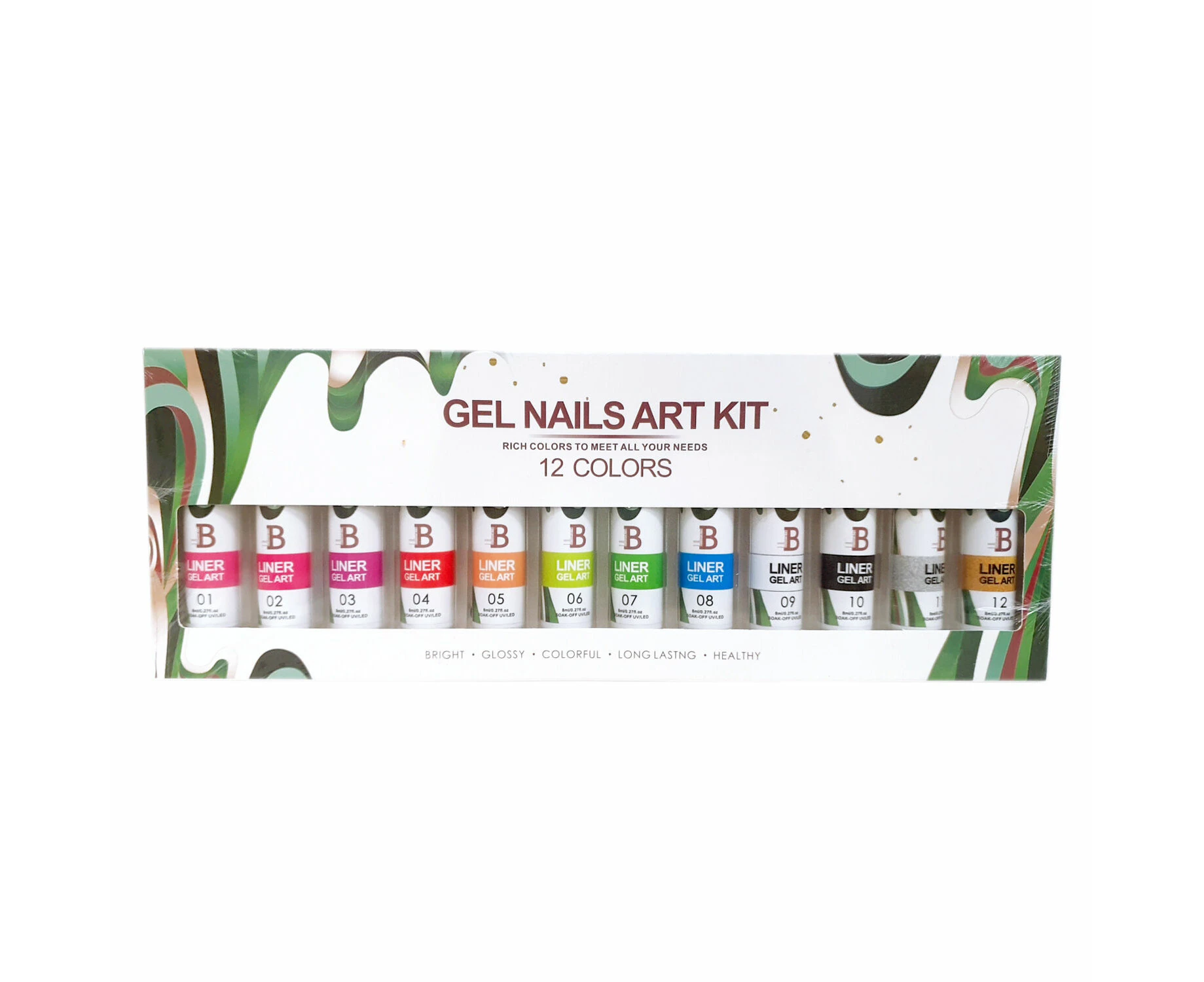 Billionaire - Nail Liner Art UV LED Gel Polish Original Kit - 12 Colors 8ml