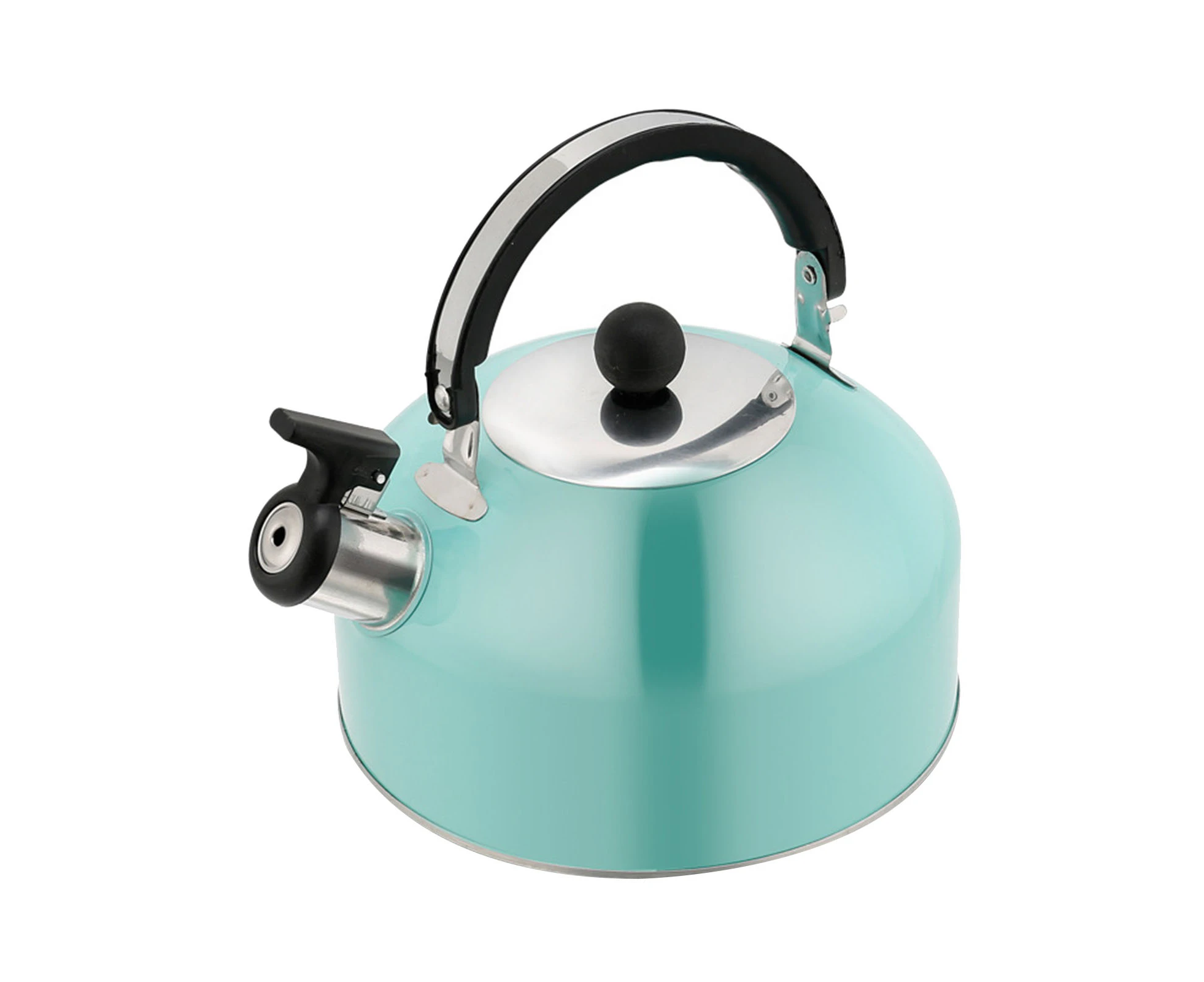 Whistling Tea Kettle Flat Bottom Stainless Steel Teapot for Stovetop Induction Cooker 3L Large Capacity