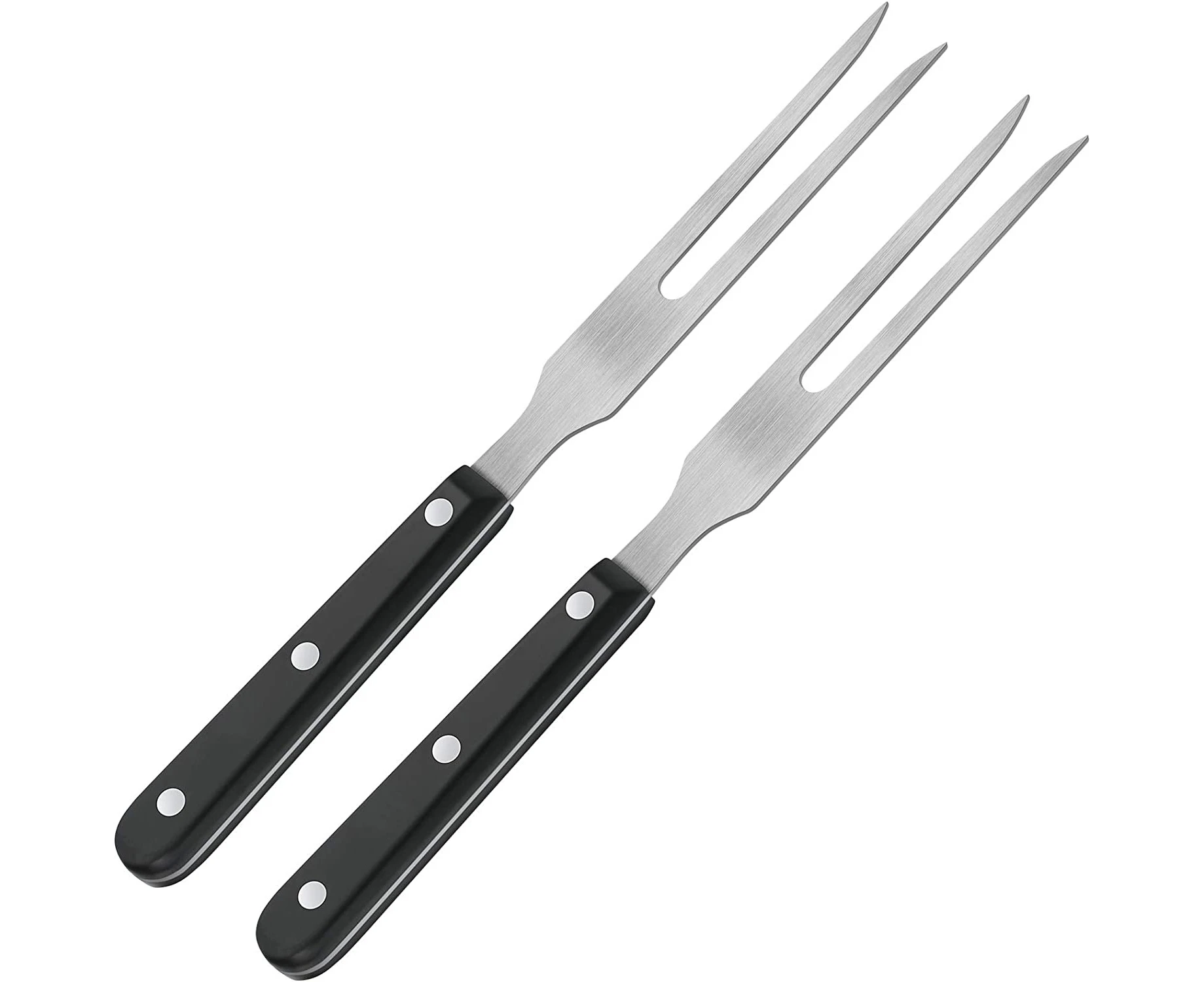 2Pcs Carving Forks Pot Forks Stainless Steel Meat Fork With Plastic Handle 10.6 Inch Grill Serving Fork Bbq Fork