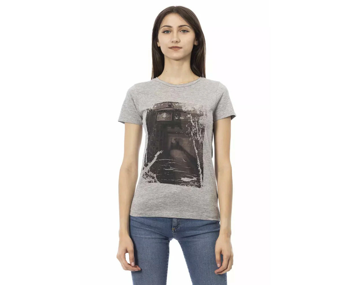 Trussardi Action Gray Cotton Women Top