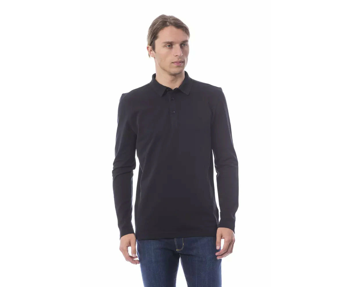 Verri Black Cotton Men Polo Shirt