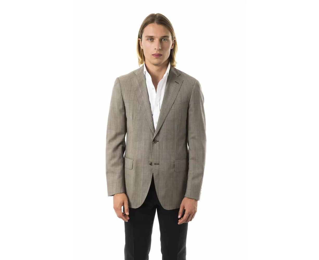 Uominitaliani Gray Wool Men Blazer