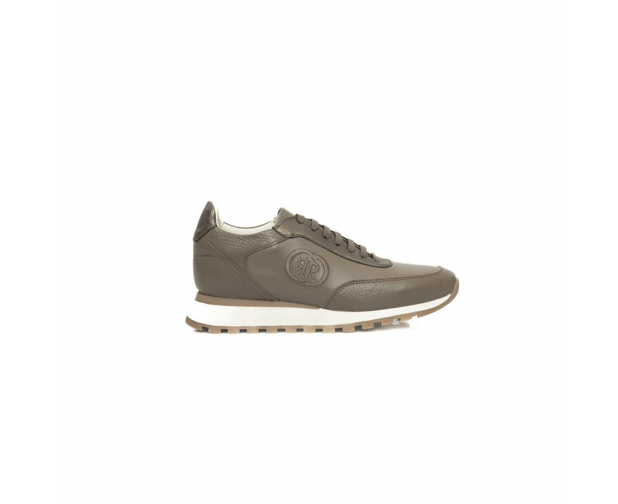 Cerruti 1881 Beige Leather Women Sneaker