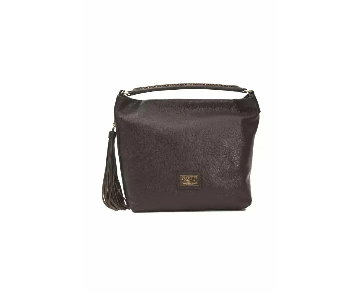 Pompei Donatella Brown Leather Women Shoulder Bag