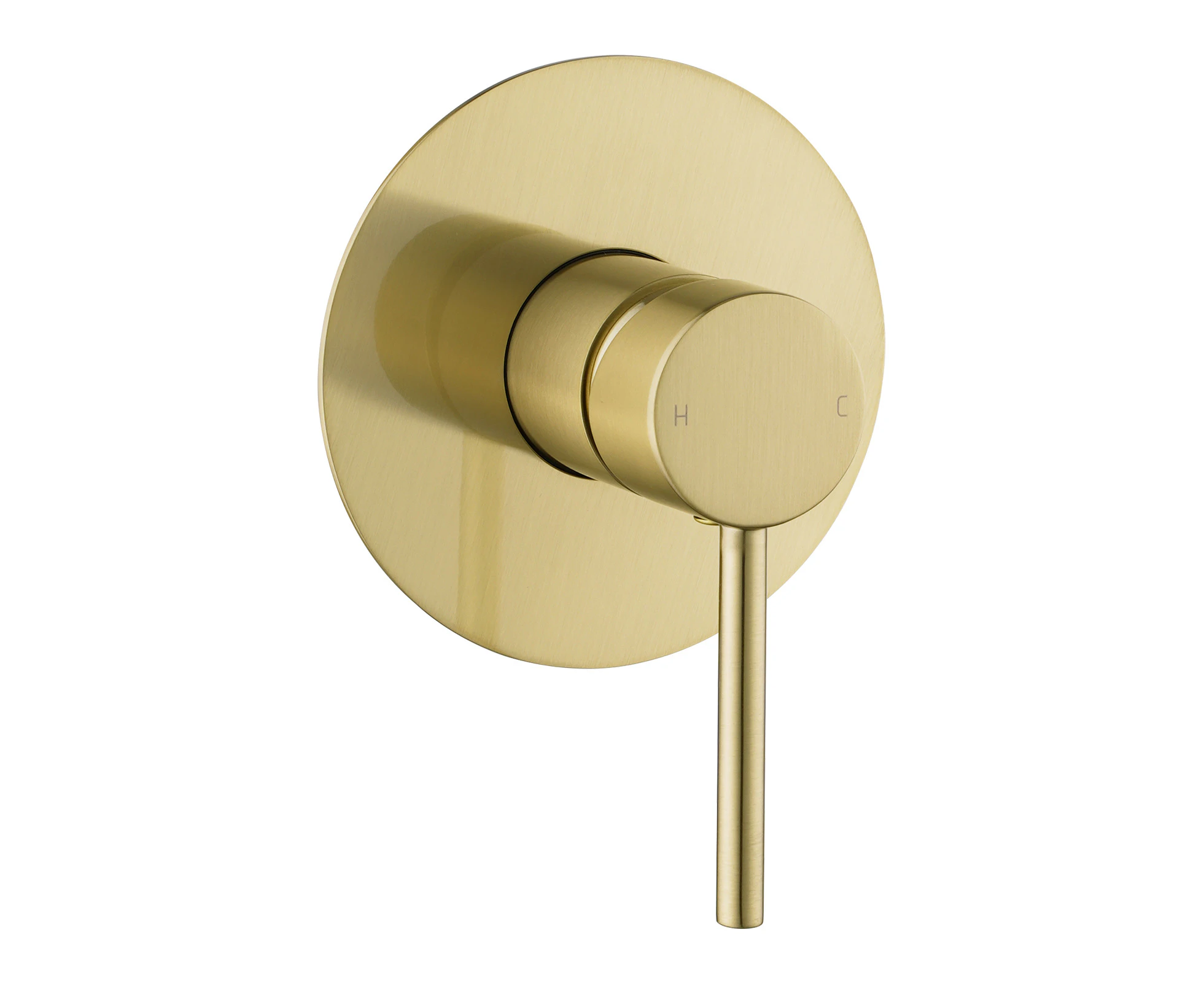 Gold Shower mixer tap Wall Mounted Shower mixer Top Assemblies Round lever handle