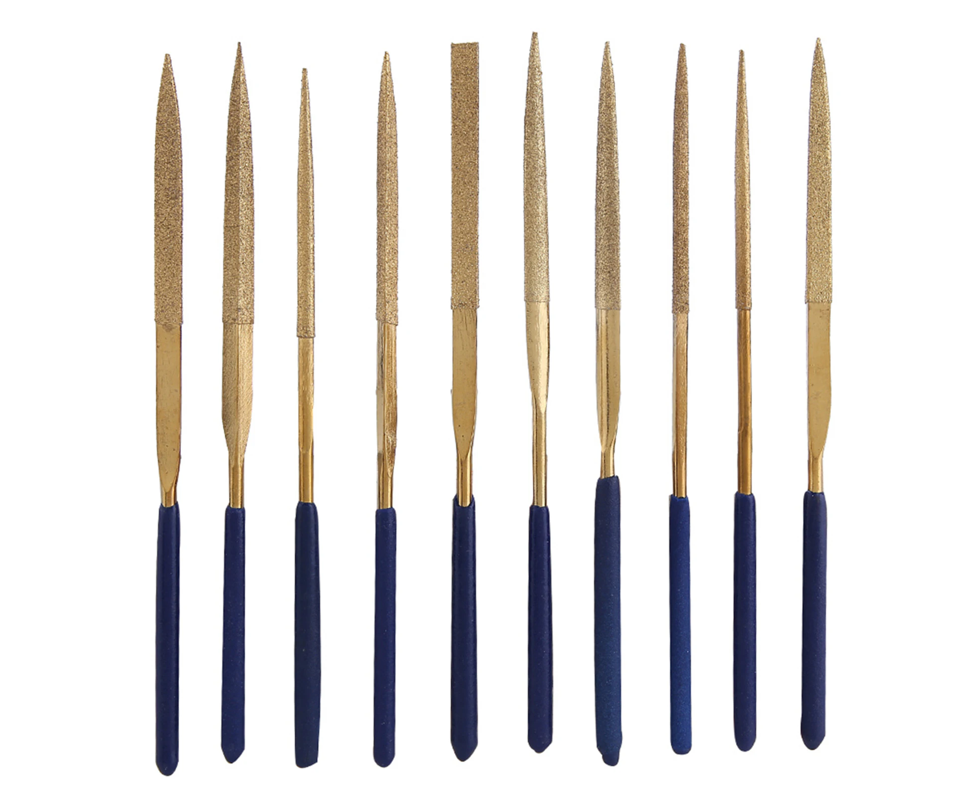 10pcs Titanium Alloy Coated Grinding Diamond Needle Files Set Repair Tools