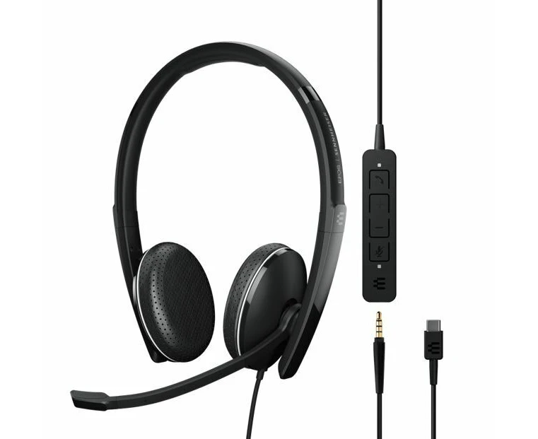 Sennheiser Wired ADAPT 165 USB-C On-Ear Double-Sided Office Headset/Headphones