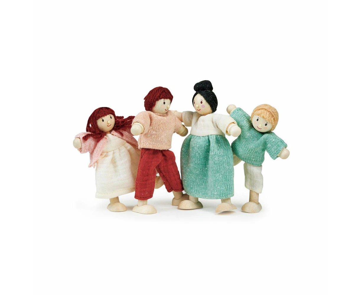 4pc Mentari Wooden The Honeybunch Doll Family Kids Pretend Play Toy 3y+