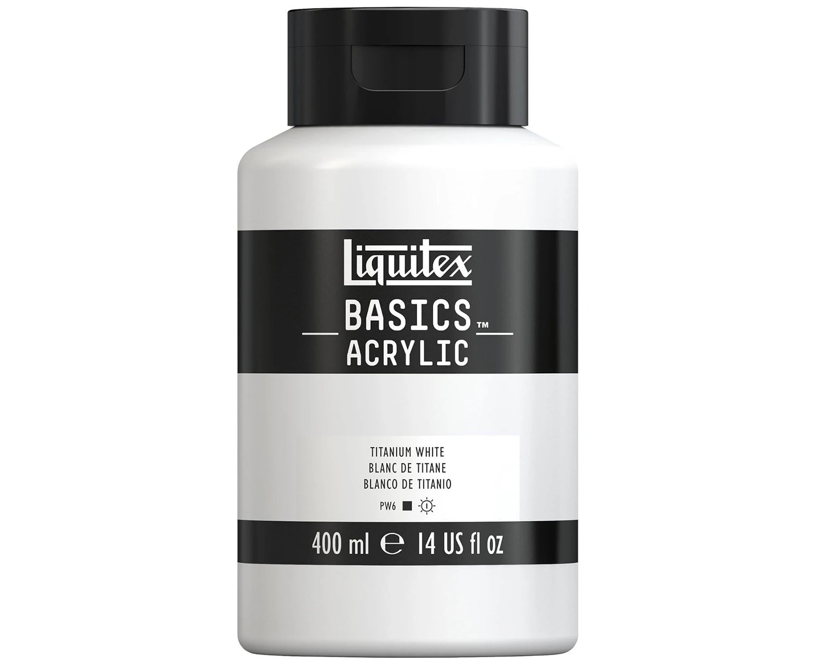 Liquitex Basics Acrylic 400ml Titan Wht Paint Home Arts And Crafts Painting