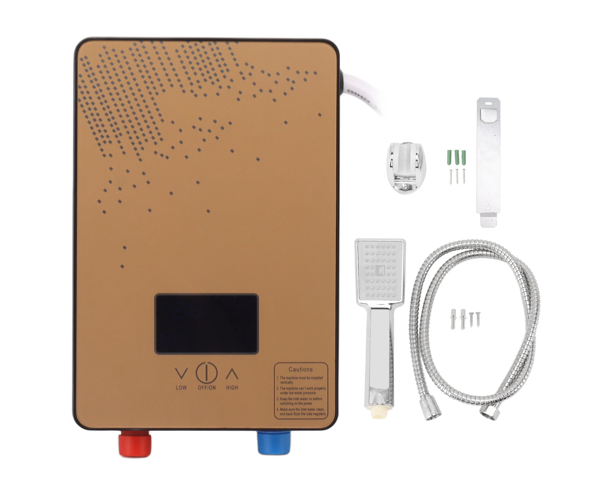 4500W 110V Tankless Water Heater With Shower Kit Touch Screen Digital Display Hot Water Heater For Home