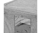 Linen Look Collapsible Box with Window, Extra Large, Charcoal - Anko