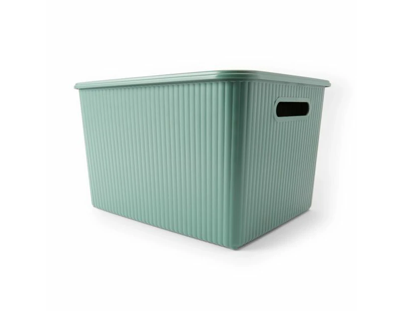 18L Ribbed Container, Green - Anko