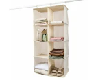 Linen Look 8 Cube Hanging Organiser, Beige - Anko