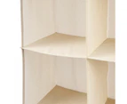 Linen Look 8 Cube Hanging Organiser, Beige - Anko