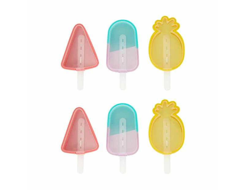 2 Pack Silicone Icy Pole Makers, Assorted - Anko