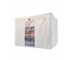 Linen Look Collapsible Box with Window, Extra Large, Stripe - Anko