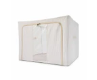 Linen Look Collapsible Box with Window, Extra Large, Stripe - Anko