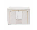 Linen Look Collapsible Box with Window, Extra Large, Stripe - Anko