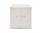 Linen Look Collapsible Box with Window, Extra Large, Stripe - Anko