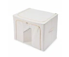 Linen Look Collapsible Box with Window, Extra Large, Stripe - Anko