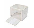 Linen Look Collapsible Box with Window, Extra Large, Stripe - Anko