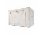 Linen Look Collapsible Box with Window, Large, Stripe - Anko