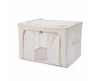 Linen Look Collapsible Box with Window, Large, Stripe - Anko