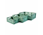 Collapsible Crate, Large, Green - Anko