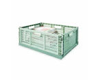 Collapsible Crate, Large, Green - Anko