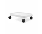 5 Piece Plastic Stackable Trolley, White - Anko