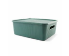 11L Ribbed Container, Green - Anko