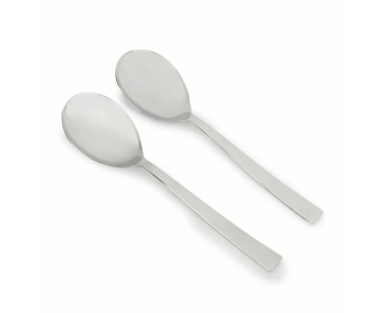 2 Pack Silver Hawthorne Serving Spoons - Anko