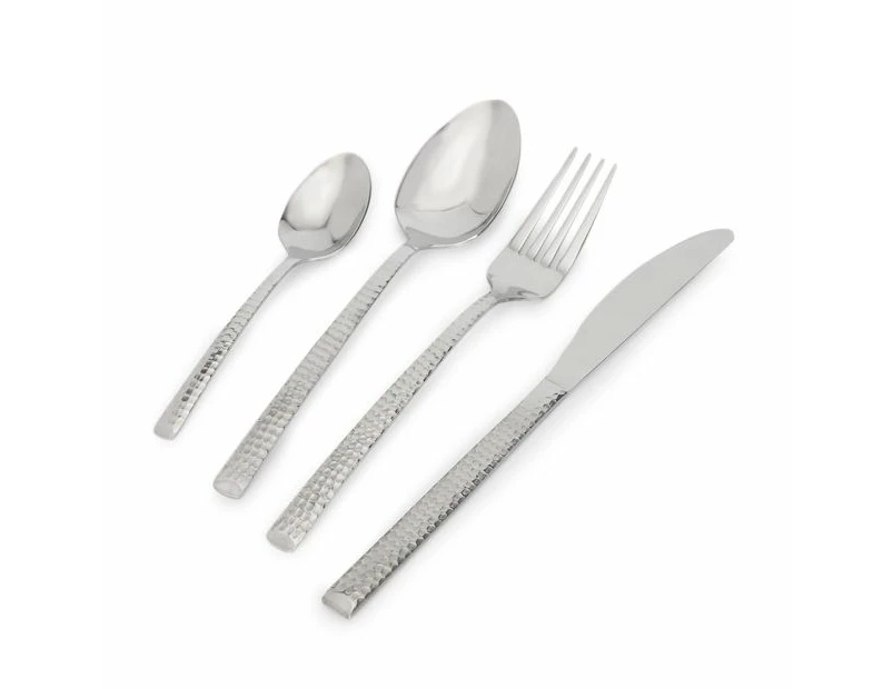 16 Piece Hammered Cutlery Set - Anko