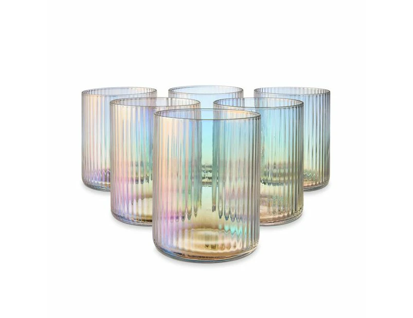 6 Lustre Tumbler Glasses - Anko