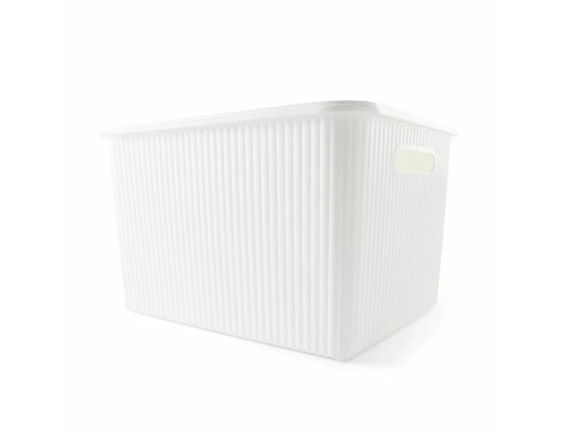 18L Ribbed Container, White - Anko