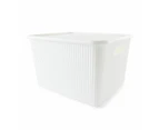 18L Ribbed Container, White - Anko