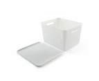 18L Ribbed Container, White - Anko