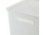 18L Ribbed Container, White - Anko