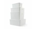 18L Ribbed Container, White - Anko