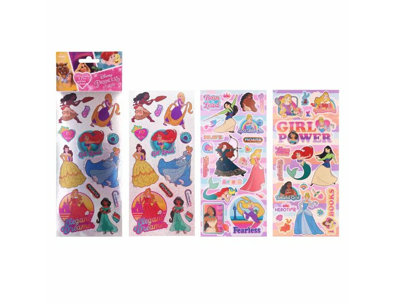 Disney Princess 3 Pack Holographic Sticker Set