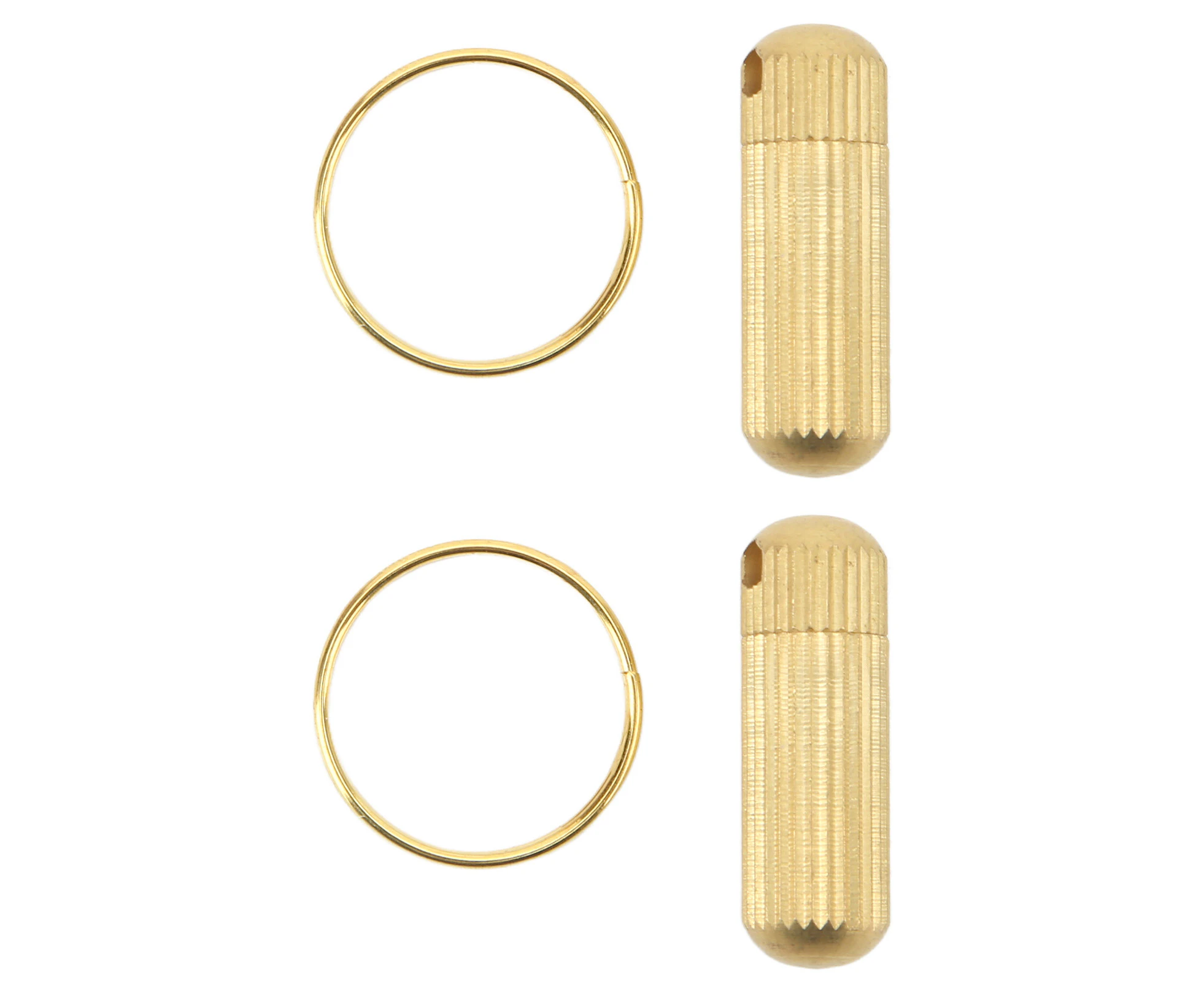 2Pcs Mini Brass Capsule Pocket Knife Multifunctional Portable Small Knife With Key Ring For Outdoor Home Unpacking Express