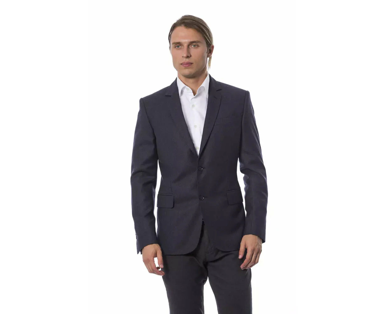 Verri Blue Wool Men Blazer