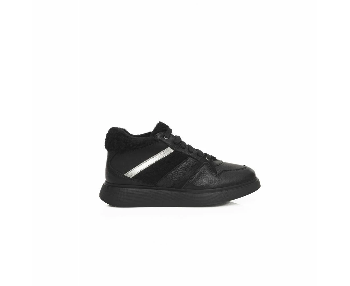 Cerruti 1881 Black Leather Women Sneaker