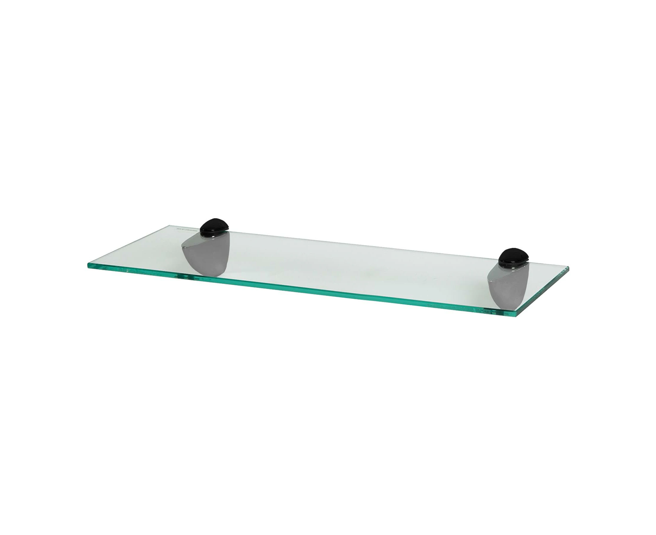 Floating Glass Bathroom Corner Shelf - 30cm - By Harbour Housewares