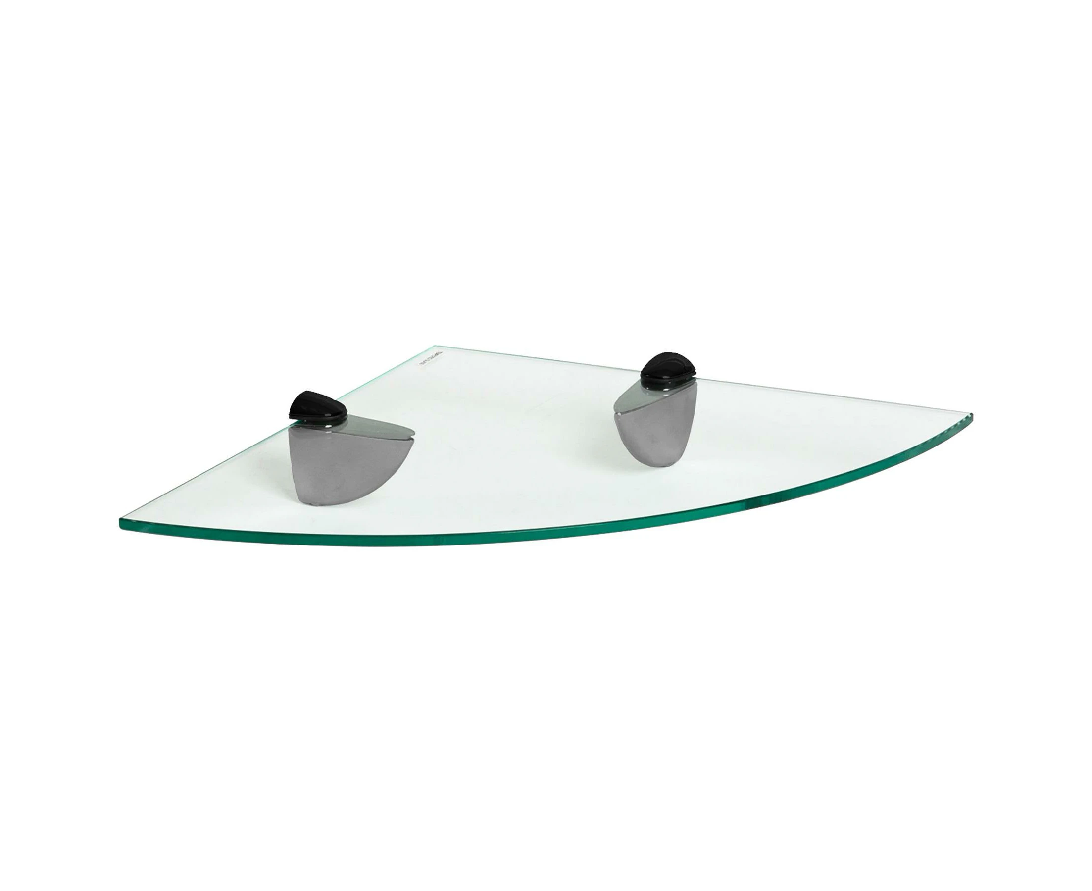 Floating Glass Bathroom Corner Shelf - 30cm - By Harbour Housewares